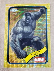 2025 Topps Chrome Marvel #128 Hulk SP Gold Wave Refractor #'d 44/50 - Picture 1 of 2