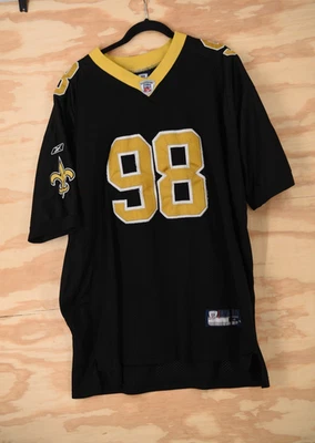 New Orleans Saints Sedrick Ellis #98 Embroidered Black Reebok Jersey Size 54 - Image 1 of 4