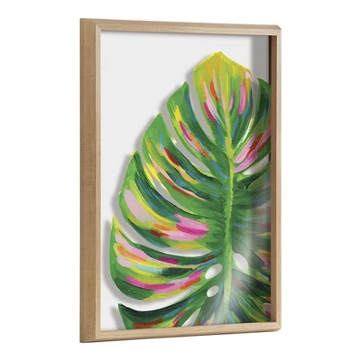 Blake Monstera Framed Printed Glass Wall Art by Jessi Raulet of Ettavee; 18x2... - Image 1 of 4