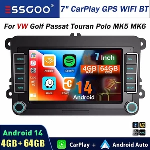 7" Android14 Carplay For VW Volkswagen Jetta Passat Car Stereo GPS Navi FM Radio - Picture 1 of 15