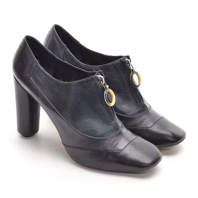 Ladies Marc Jacobs Collection Top Zip Pumps 40 / 9.5 Gray Black High Heels Shoes - Image 1 of 4