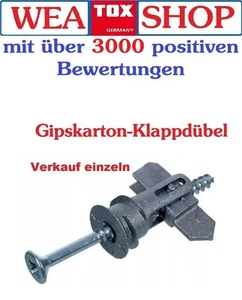 Gipskartondübel Trockenbaudübel mit Schraube Rigips Dübel Klappdübel Metall - Picture 1 of 4