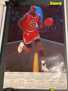 Vintage Original Rare 1993 Michael Jordan Calendar Poster By Cleo AJ5 - Picture 1 of 3