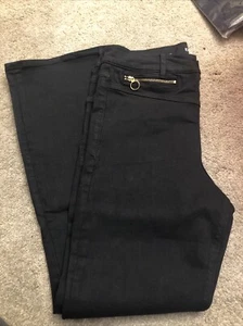 EXPRESS Perfect Denim Super High Rise Boot Cut Stretch Black New 10S - Picture 1 of 3