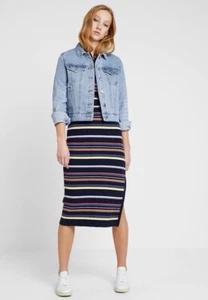 Even&odd Giacca Jeans Da Donna In Denim Blu Chiaro Giubbino Casual Taglia Large - Picture 1 of 16