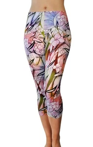 NEU bequeme Yogahose - Fairy Yoga Caprihose - bedruckte weiche Damen Yoga Leggings - Bild 1 von 4