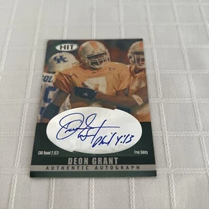 2000 SAGE HIT Autograph Emerald Die Cuts Panthers Football Card #47 Deon Grant - Picture 1 of 4