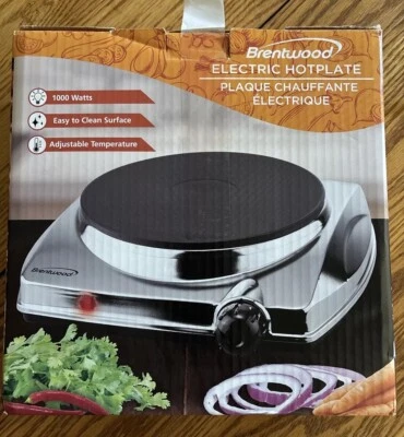 Brentwood Portátil Eléctrico Quemador Único Encimera Placa Caliente Estufa Cocina 120V Foto 1 de 4