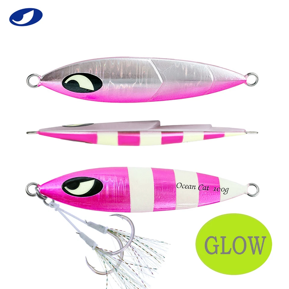 Señuelo de pesca de agua salada con gancho plantilla plana de caída plana con plantilla de paso lento Foto 1 de 4