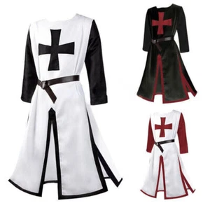 Hot Medieval# Tunic Royal Knight Renaissance Costume For Adult Men Halloween Cos - Picture 1 of 34