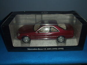 Mercedes Benz C 140 - 600 CL Coupe V12 Almondine Red 1:18 New Boxed