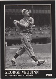 1992 Conlon Collection TSN George McQuinn #391 St. Louis Browns Baseball