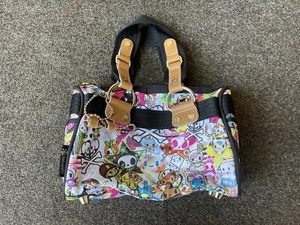 Bolso de Mano Tokidoki Mini Boston Lona Cadena de Hueso Anime LA GIRL - Imagen 1 de 9