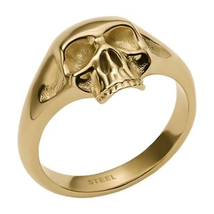 Mens Ring DIESEL DX1380710508 Stainless Steel Golden Size 19 - Picture 1 of 1