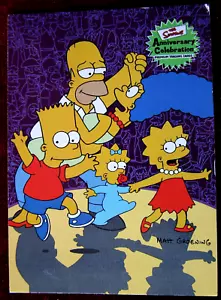THE SIMPSONS 10th ANNIVERSARY - Card #01 - "HAPPY ANNIVERSARY" - INKWORKS 2000 - Picture 1 of 2