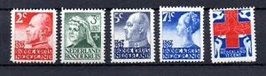 Países Bajos 1927 antiguo conjunto de sellos cruz roja (Michel 196/200) bonito montado sin montar o nunca montado - Imagen 1 de 2