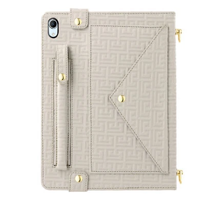 Capa carteira folio tiracolo elegante para iPad Pro 13"/Pro 12,9"/Pro 11"/Mini 6 - Imagem 1 de 4