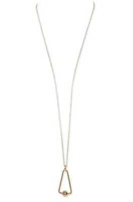 Collar Colgante Largo Rebecca Minkoff 302069 Triángulo/Cuentas Oro Foto 1 de 2