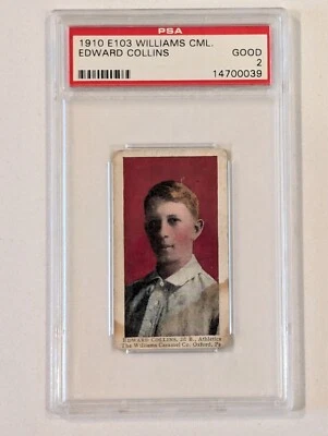 1910 E103 Williams Caramel Eddie Collins PSA 2 - Image 1 of 3