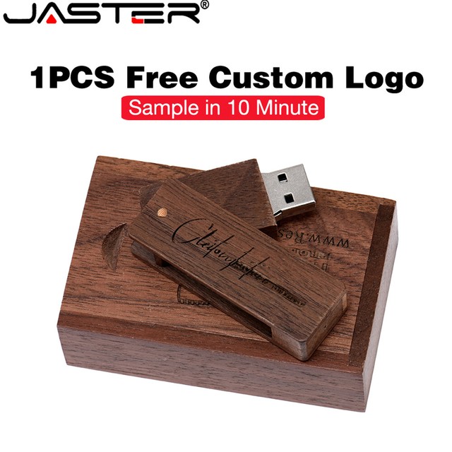 JASTER USB 3.0 flash drive Guitar Pen drive Wooden box Memory stick Free  custom logo Pendrive Creative Wedding gifts 32GB 64GB