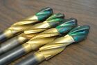 LOT of 4 / TANGED 3/4" 2-FLUTE DRILL BITS / REGROUND  1/2" - 3/4" STEP DRILL (?)
