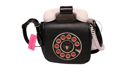 BETSEY JOHNSON Black Rotary Telephone Plug-In Purse Crossbody - Image 1 of 4