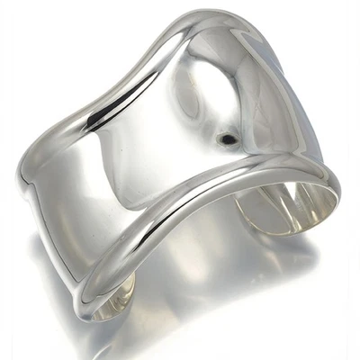 Auth Tiffany&Co. Bracelet Bone Cuff Small RIGHT Bangle 925 Sterling Silver - Image 1 of 4