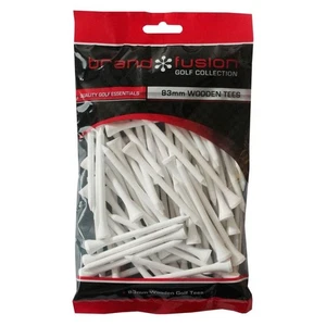 Brand Fusion 83mm Wooden Golf Tees - 80 Pack LARGE BAG - Picture 1 of 1