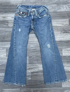 True Religion Jeans Girls Joey Big 1 Flare Twisted Size 6 - Picture 1 of 9
