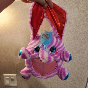 Purple stipe Unicorn Elephant Plush Stuffed Animal heart Blue Eyes & Feet FY5 - Picture 1 of 6
