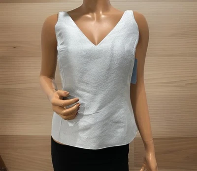 Tank Top Formal 100 Silk  Ellen Tracy Sky Blue - Image 1 of 4