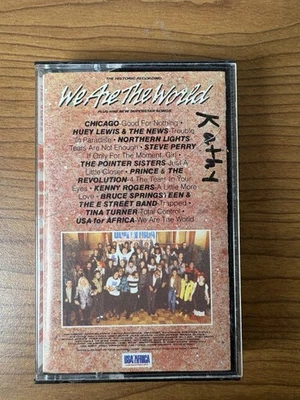 WE ARE THE WORLD Cassette Tape USA FOR AFRICA 1985 VTG Michael Jackson/The Boss - Image 1 of 3