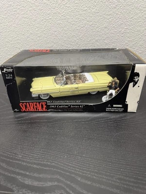 Scarface 1963 Cadillac 1:24 scale Tony Montana Fig. Die Cast 1:24. NIB. - Image 1 of 4