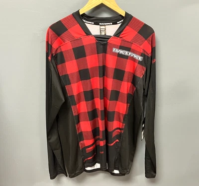 Race Face Diffuse LS Long Sleeve MTB Jersey Rouge RFJB174033 Size Medium Mens - Image 1 of 4