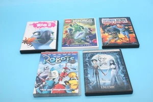 Mixed of 5 Toons DVDs Lego Ninjago Rio2 Superman Batman Corps Bride Robots - Picture 1 of 7