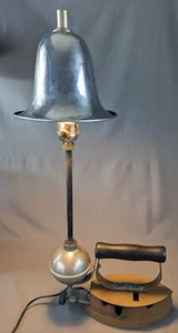 Antique Steam Punk The Diamond Iron Akron Lamp Co Sewing Laundry Room Lamp - Picture 1 of 14