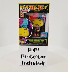 Funko Pop! Rocks Authentic Hendrix 239 Jimi Hendrix Blacklight 2021 NYCC - Imagen 1 de 7