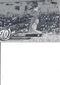 Aggiornamento TOPPS 2018 negativo bianco e nero Matt Adams US289 Washington Nationals - Foto 1 di 1