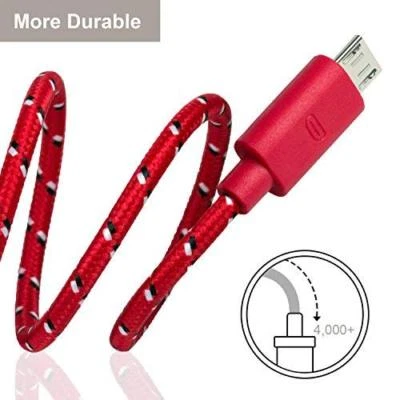 Fabric Braided Data Sync MICRO USB Charger Cable FOR Samsung Lg Sony Nokia htc - Image 1 of 4