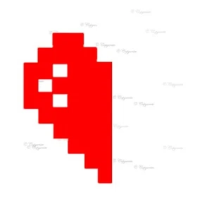 8-BIT Hearts 1 Half Heart ,Vinyl Decal for Car laptop Window Bumper Wall Truck - Picture 1 of 13