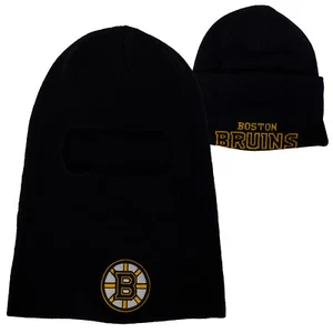 Boston Bruins Mitchell & Ness NHL Ski Mask Knit Hat Cap Embrodiery Logo New - Picture 1 of 7