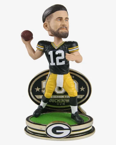 Aaron Rodgers Green Bay Packers 500 Career Passing Touchdowns Bobblehead NFL Cover