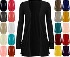 New Boyfriend Cardigan Ladies Womens Long Sleeve With Pockets UK Size 8 to 26