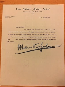 Lettera firmata da Mario Salani - Picture 1 of 1
