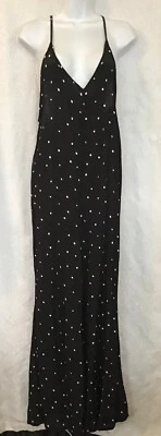 Blue Life Jumpsuit Black Spaghetti Strapped Wide Leg Polkadot NWT Sixe Xs - Image 1 of 4