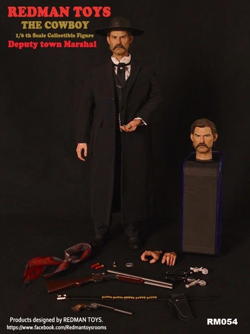 1/6 Tombstone Wyatt Earp Figure US Redman Toys Hot Deputy Marshal Doc Cover