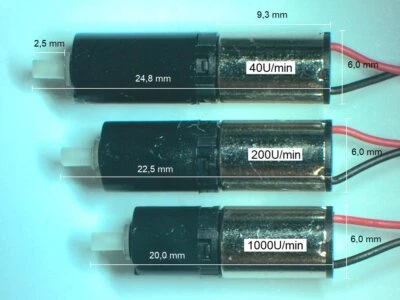 6mm Micro Getriebemotor mit Planetengetriebe 3v, 40 / 200 / 1000 U/min - Bild 1 von 4