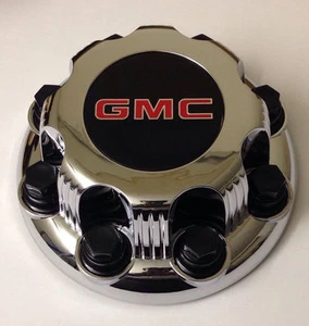 one piece 03-15 GMC Savana Sierra Yukon XL 8 Lugs Center Cap CHROME replacement - Picture 1 of 2