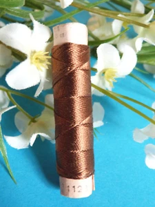 625B/ Beautiful Bobbin Pure Silk Cord ZWICKY FLORA Brown SENOIS No. 803 - Picture 1 of 1