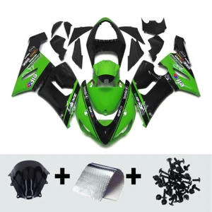 Kit de carenados para Kawasaki ZX6R Ninja 636 2005 2006 ZX-6R 05 kit de carrocería negro verde - Imagen 1 de 10
